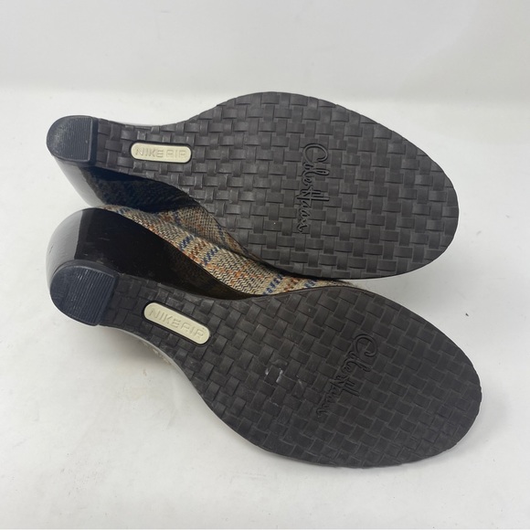 Cole Haan Wedge Heels Tartan Plaid Fabric Upper Size 6 - Picture 9 of 9